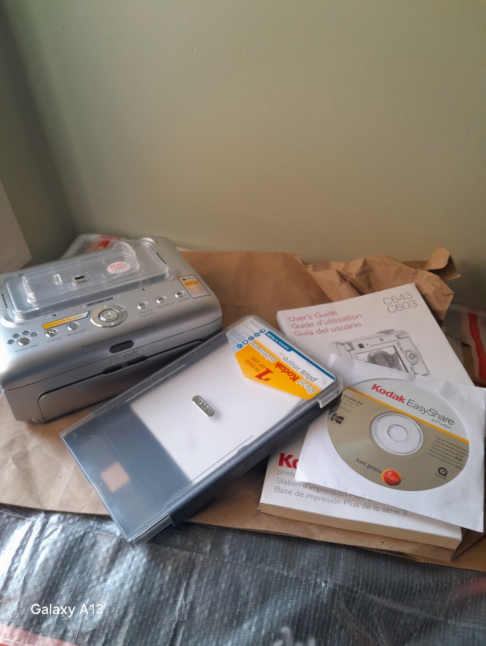 Kodak Portable Photo Dock and Accessory Bundle in Silver and White